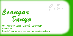 csongor danyo business card